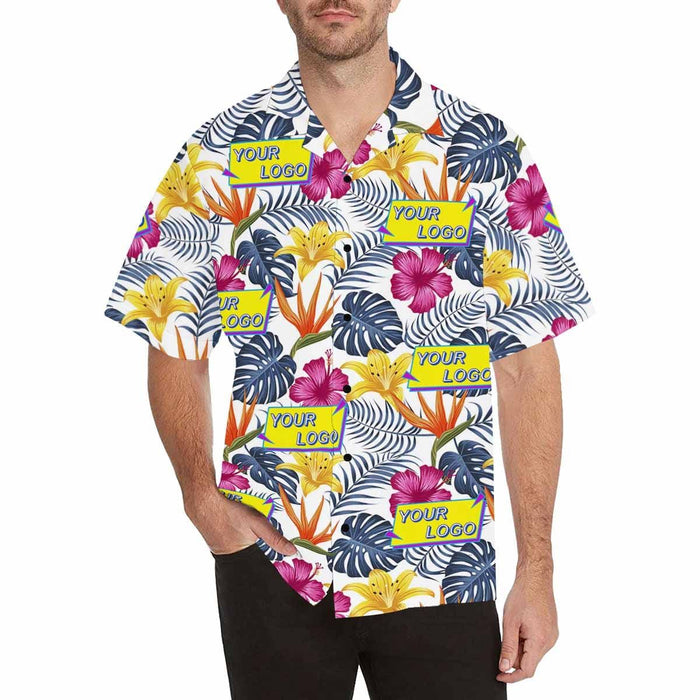 Custom Logo Seabed Men's All Over Print Hawaiian Shirt