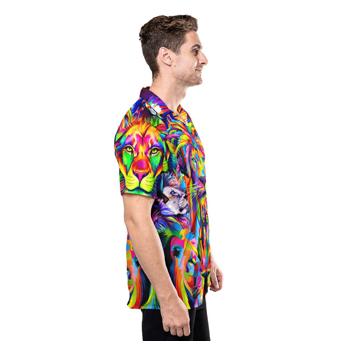 Colorful Lion Unisex Hawaii Shirt